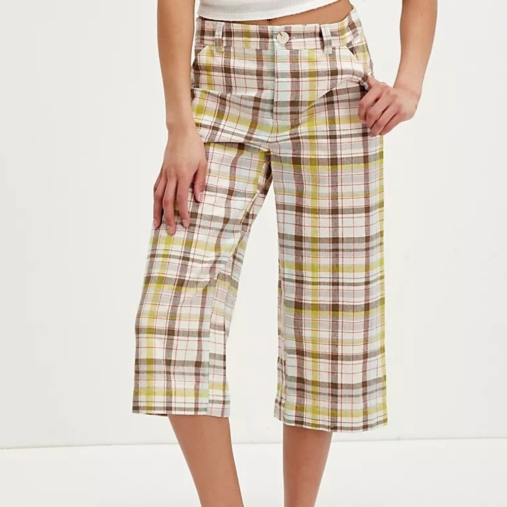 Free People Bay Course Straight Crop Pants Size 12